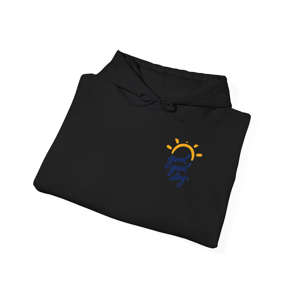Hoodie — 'Good Vibes' Minimal Sun Chest Graphic