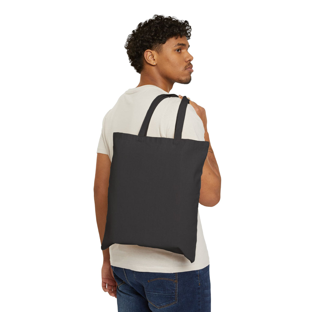 Canvas Tote Bag — "Good Vibes Only" Sun Graphic Eco Grocery Shopper