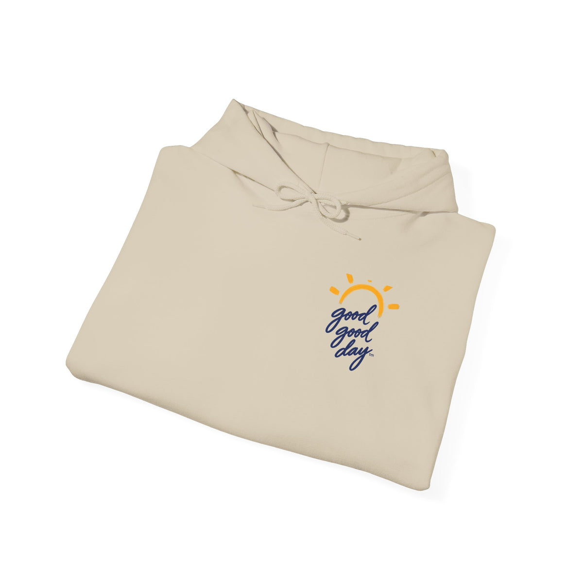 Hoodie — 'Good Vibes' Minimal Sun Chest Graphic