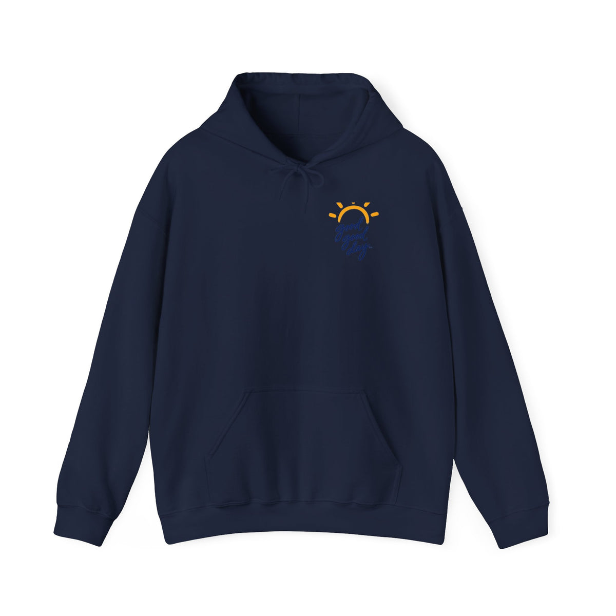 Hoodie — 'Good Vibes' Minimal Sun Chest Graphic