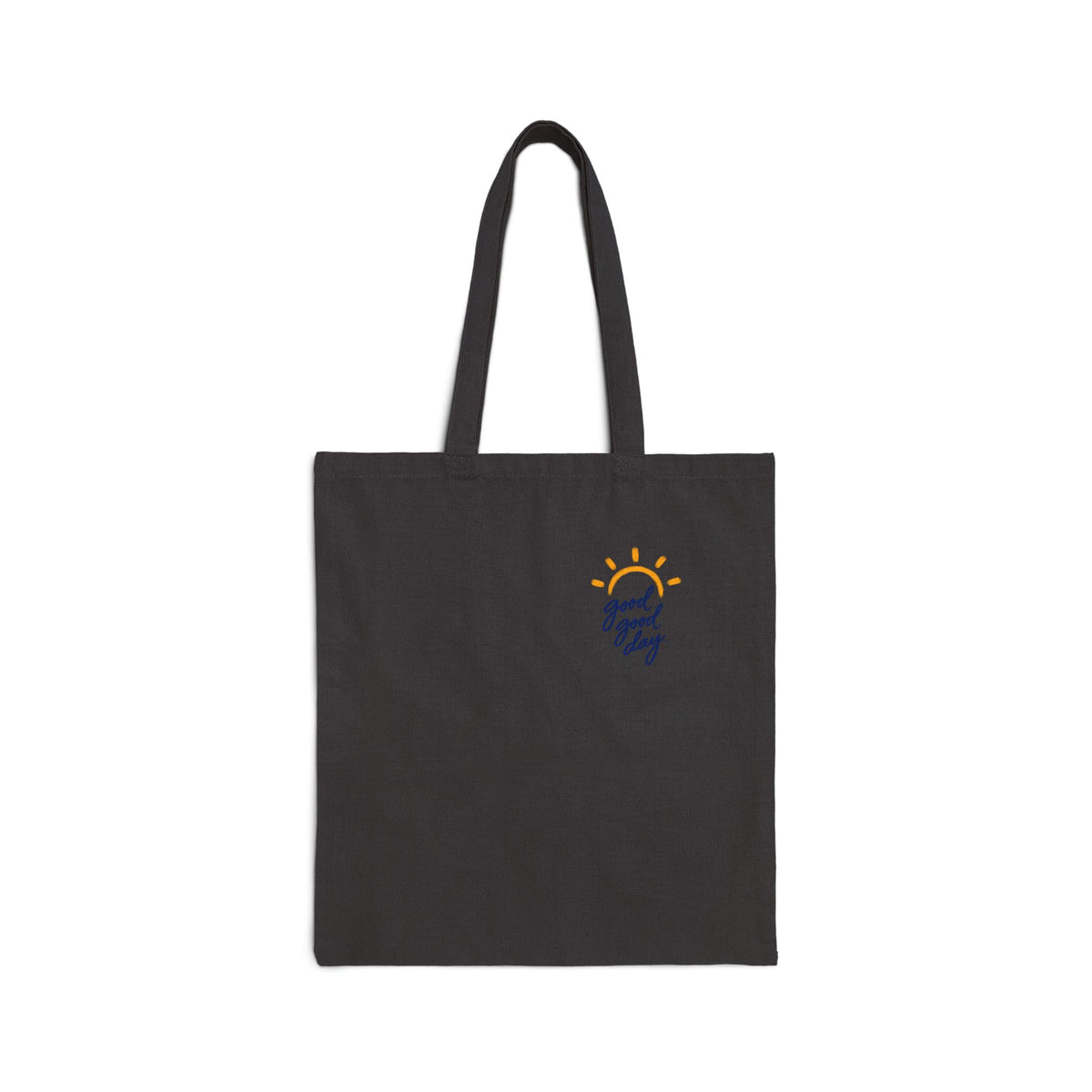 Canvas Tote Bag — "Good Vibes Only" Sun Graphic Eco Shopper