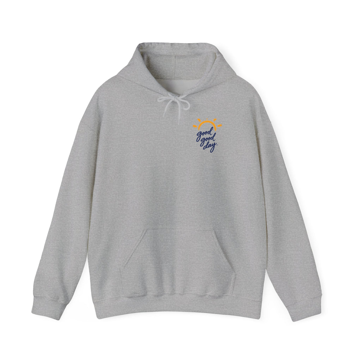 Hoodie — 'Good Vibes' Minimal Sun Chest Graphic