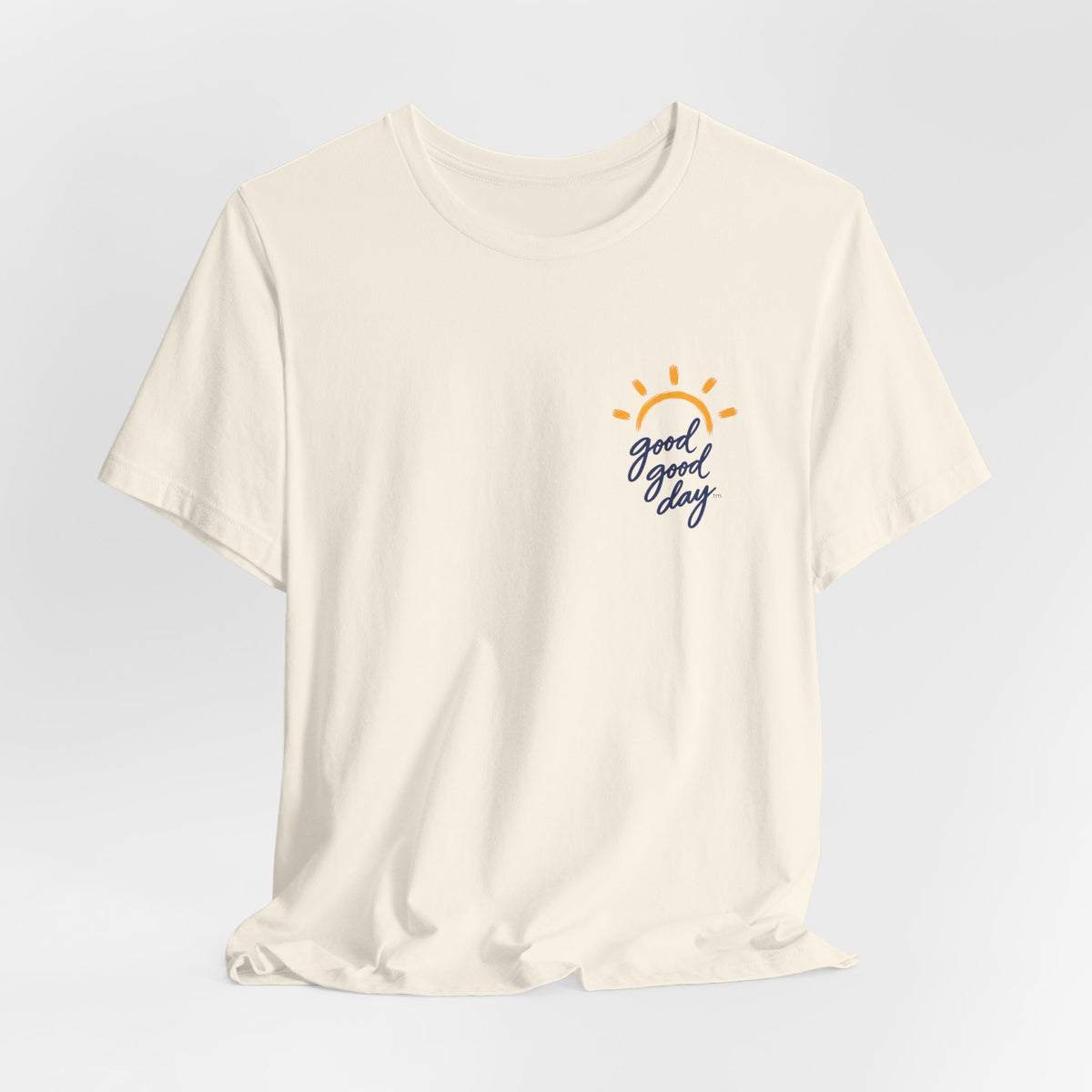 Good Good Day T‑Shirt — Sunny Script Pocket Tee