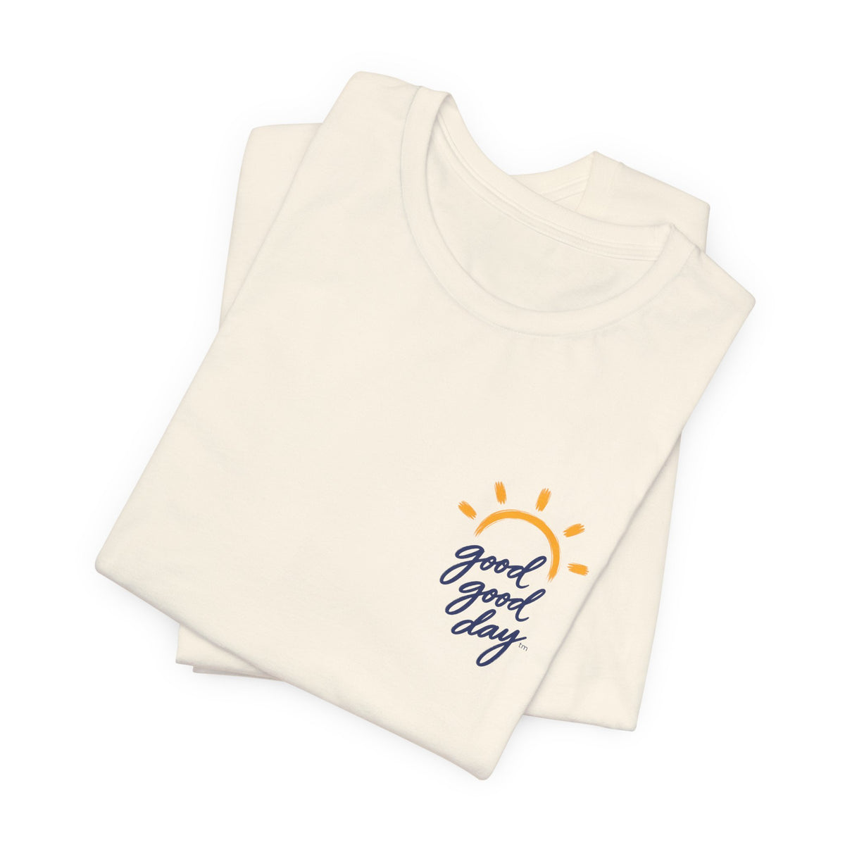 Good Good Day T‑Shirt — Sunny Script Pocket Tee