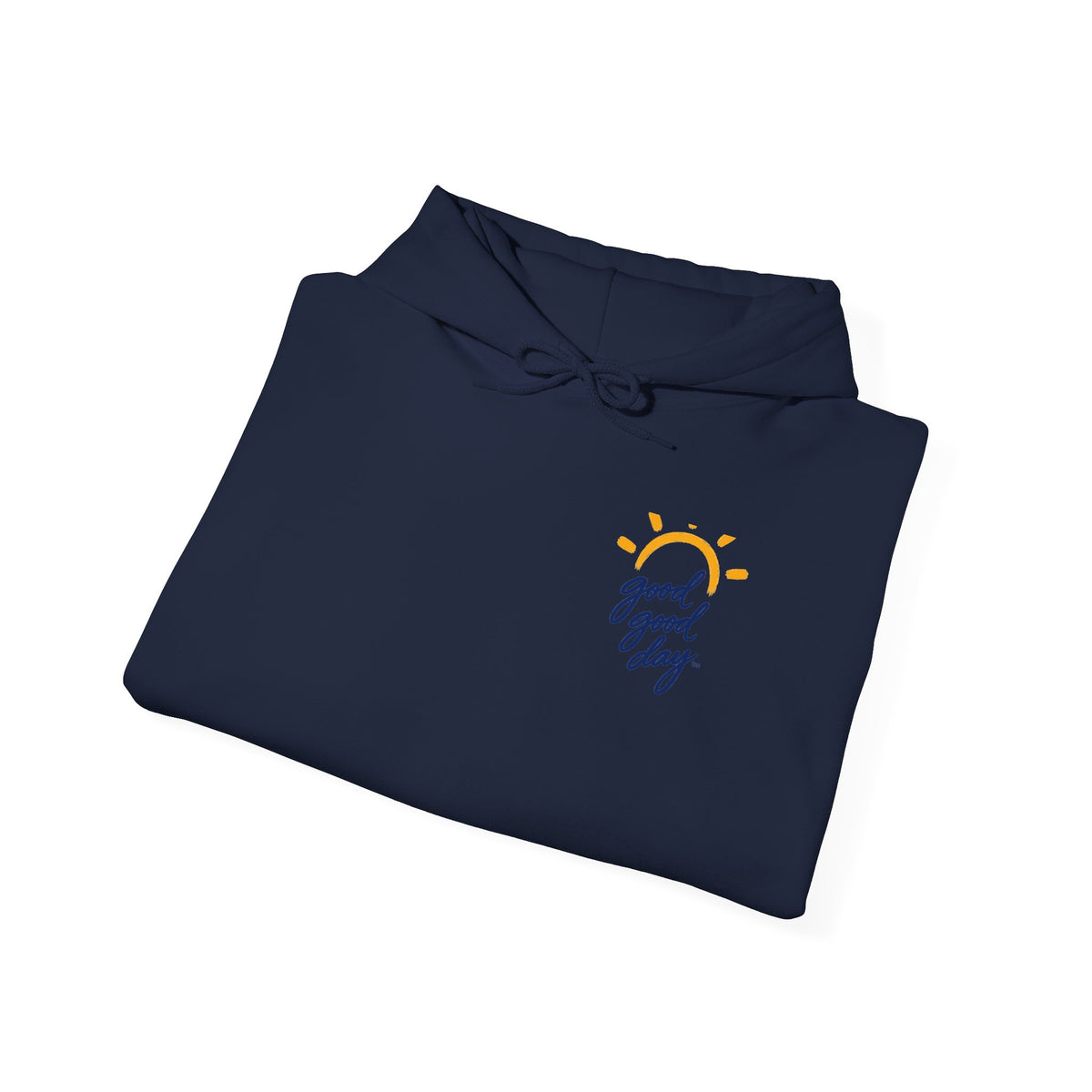 Hoodie — 'Good Vibes' Minimal Sun Chest Graphic
