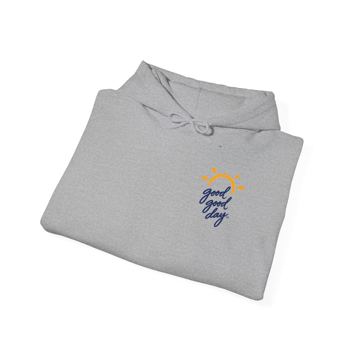 Hoodie — 'Good Vibes' Minimal Sun Chest Graphic